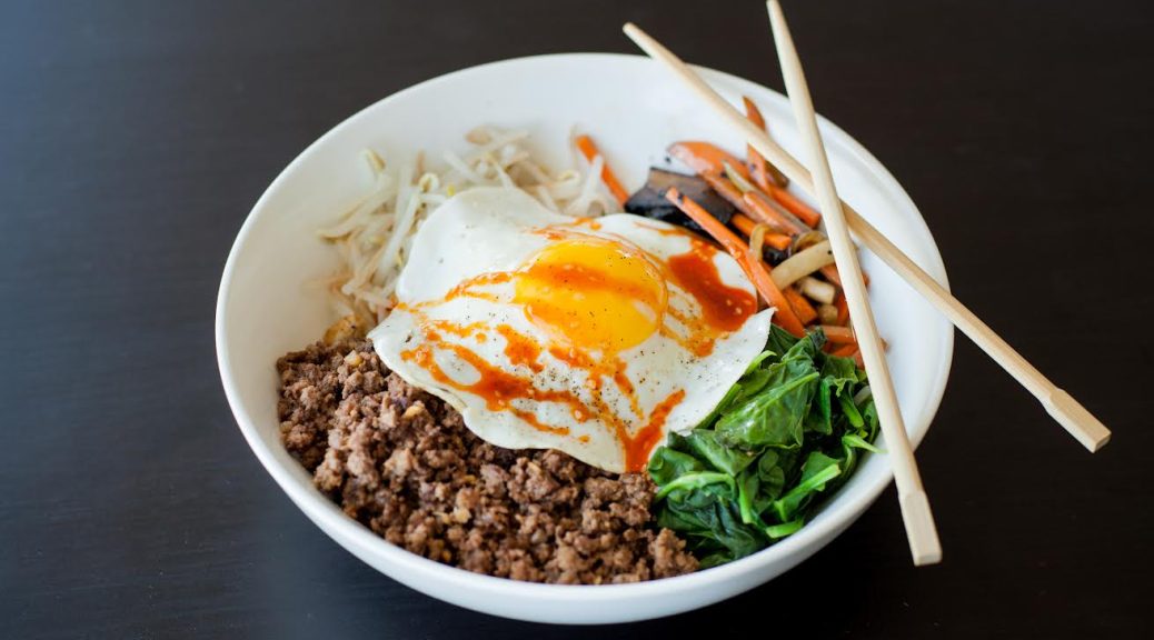 KEO Asian bowl with egg, veg, and beef